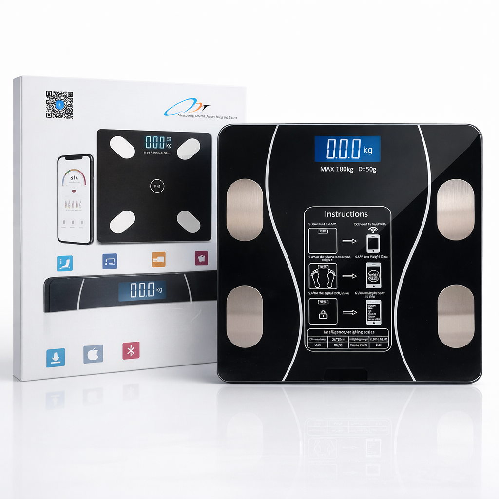 BÁSCULA PISO EN VIDRIO CONEXIÓN BLUETOOTH