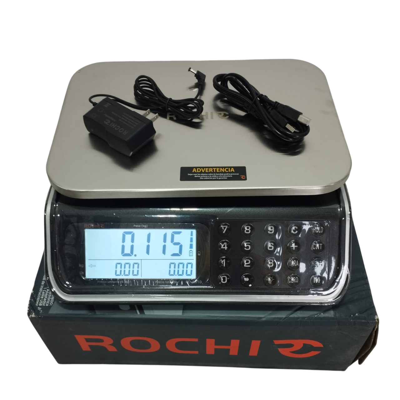 Báscula Comercial Digital ROCHI RC-A01D LCD 30KG
