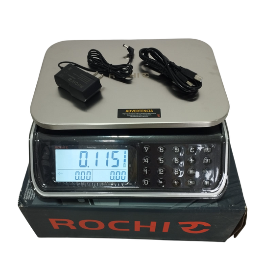 Báscula Comercial Digital ROCHI RC-A01D LCD 30KG